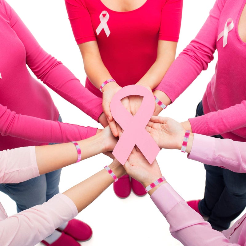 Skeleteen Breast Cancer Awareness Bracelets - Pink Ribbon Camouflage Silicone Rubber Cancer Support Bulk Party Giveaways Favors - Lot of 50 - Image 3